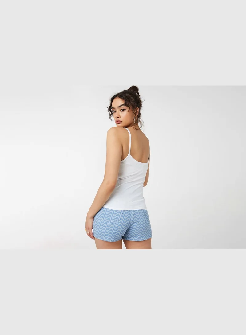 ارديني Basic Ribbed Cropped Tank
