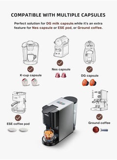 HiBREW HiBREW 5 ADAPTERS 5 in 1 Multi Capsule 1450w Espresso DG K-cup Hot and Cold Brew  Cup capsule coffee maker H3A  - Image 3