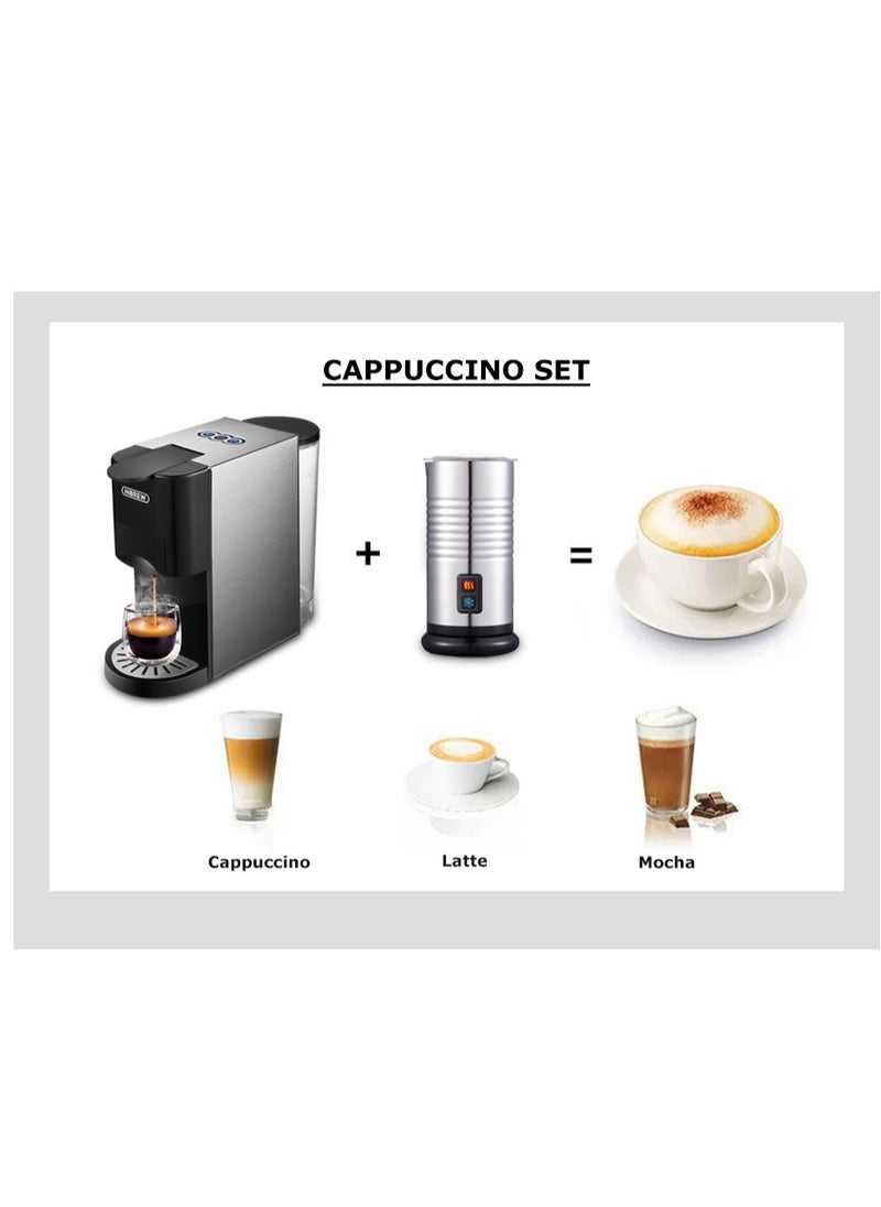 HiBREW - HiBREW 5 ADAPTERS 5 in 1 Multi Capsule 1450w Espresso DG K-cup Hot and Cold Brew  Cup capsule coffee maker H3A - Image 1