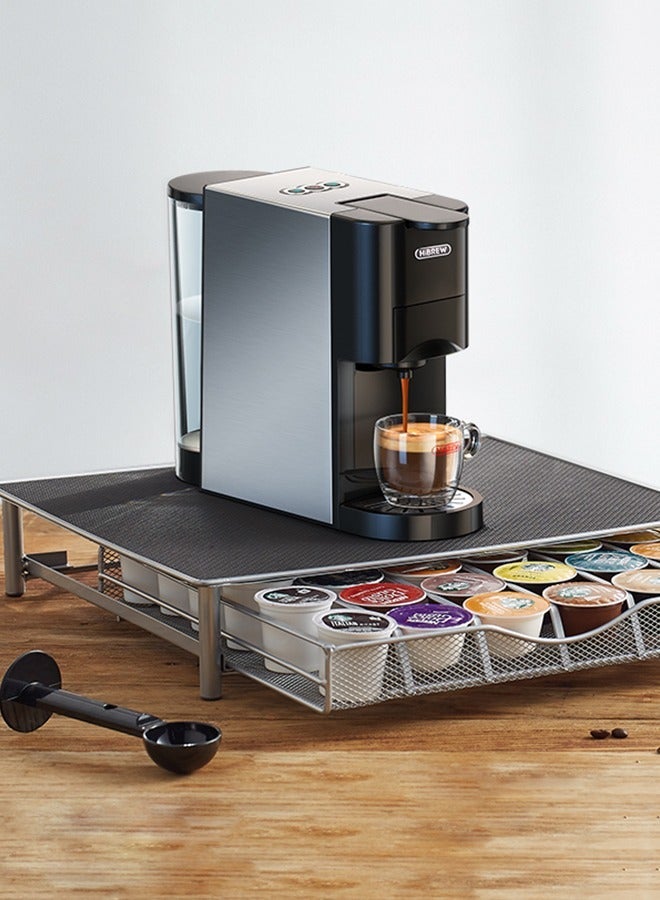 هيبرو هايبرو ماكينة قهوة متعددة الكبسولات, أداة صنع القهوة 4 في 1، لإعداد الاسبريسو والقهوة بحليب ونسبريسو وجراب تقديم الاسبريسو السهل والمسحوق، صانعة القهوة من المعدن المقاوم للصدأ H3A - Image 2