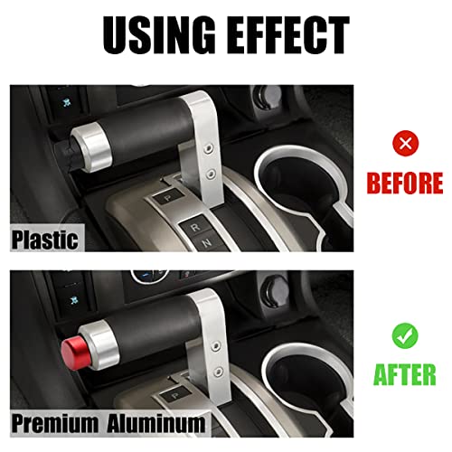 URLWALL Transmission Shifter Button Knob, Gear Shift Handle Button for Hummer H2 & H2 SUT 2003 to 2009, CNC Aluminum Alloy Anti-Rust Durable for Hummer Accessories, Not ABS (Red) - Image 3