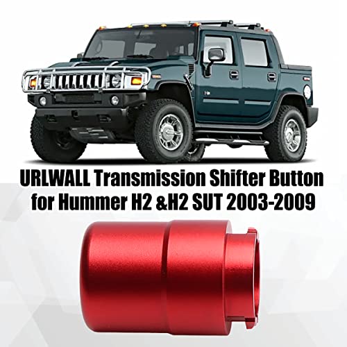 URLWALL Transmission Shifter Button Knob, Gear Shift Handle Button for Hummer H2 & H2 SUT 2003 to 2009, CNC Aluminum Alloy Anti-Rust Durable for Hummer Accessories, Not ABS (Red) - Image 2