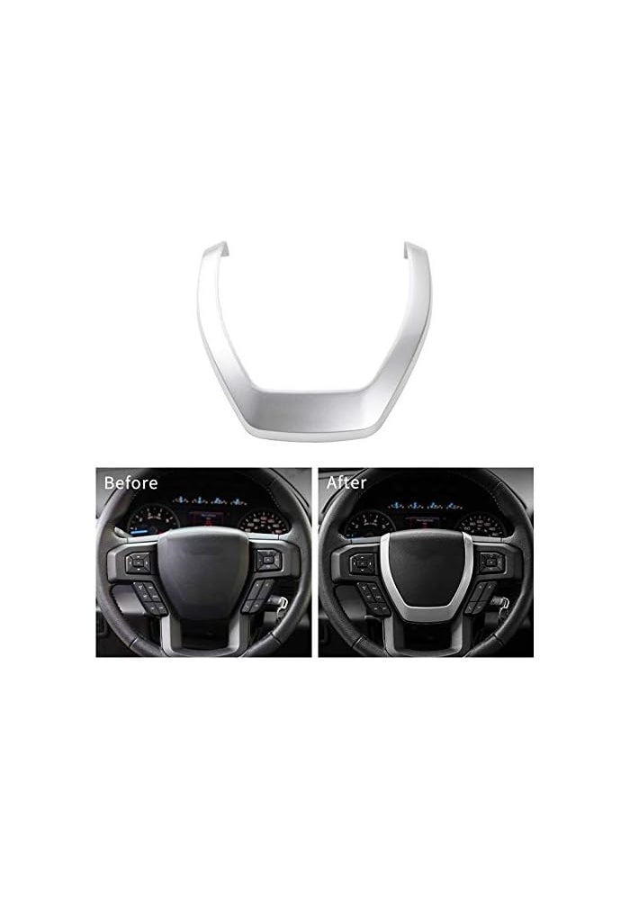 Chrome ABS Steering Wheel Cover Trim for Ford F-150 (2015-2019) - Image 4