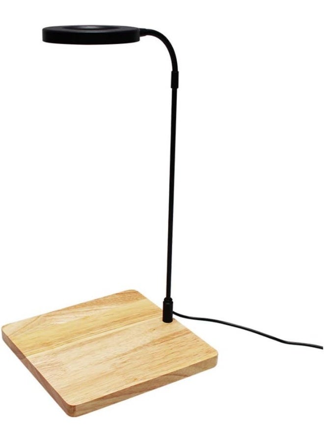 LED Aquarium Light 360 Degree Full Spectrum LED Light with Bamboo Board 10W Nano Fish Tank Light USB Powered Flat Nano Aquarium Light Bett a Fish Tank Light for Plant Growth - Image 1