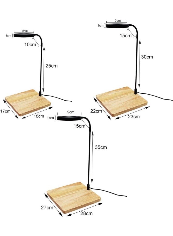 LED Aquarium Light 360 Degree Full Spectrum LED Light with Bamboo Board 10W Nano Fish Tank Light USB Powered Flat Nano Aquarium Light Bett a Fish Tank Light for Plant Growth - Image 5