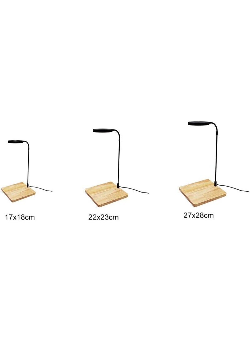LED Aquarium Light 360 Degree Full Spectrum LED Light with Bamboo Board 10W Nano Fish Tank Light USB Powered Flat Nano Aquarium Light Bett a Fish Tank Light for Plant Growth - Image 2