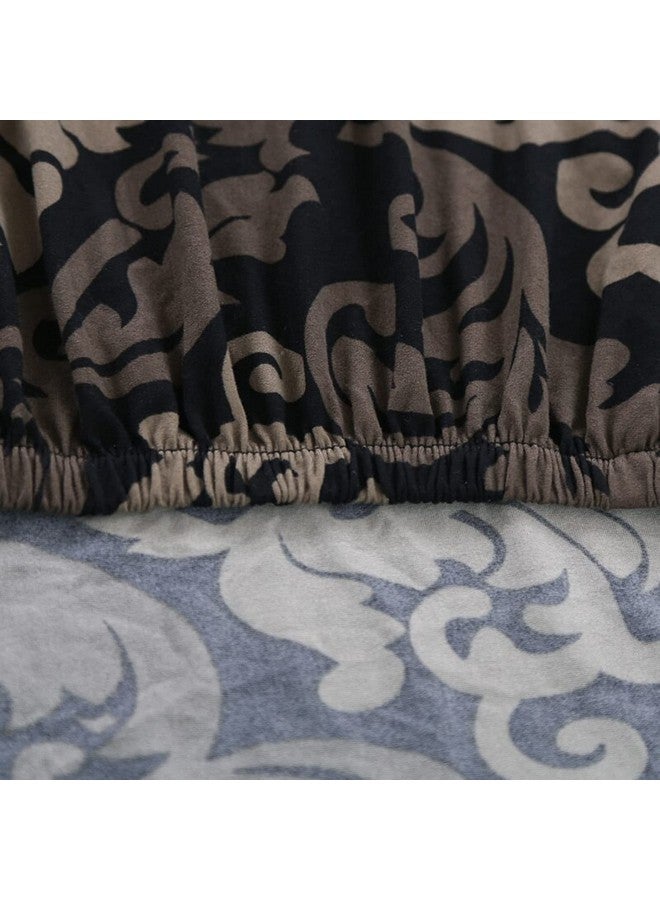 House of Quirk Universal Four Seater Sofa Cover Big Elasticity Cover for Couch Flexible Stretch Sofa Slipcover (Black/Brown Motif, 230-300cm) - Image 5