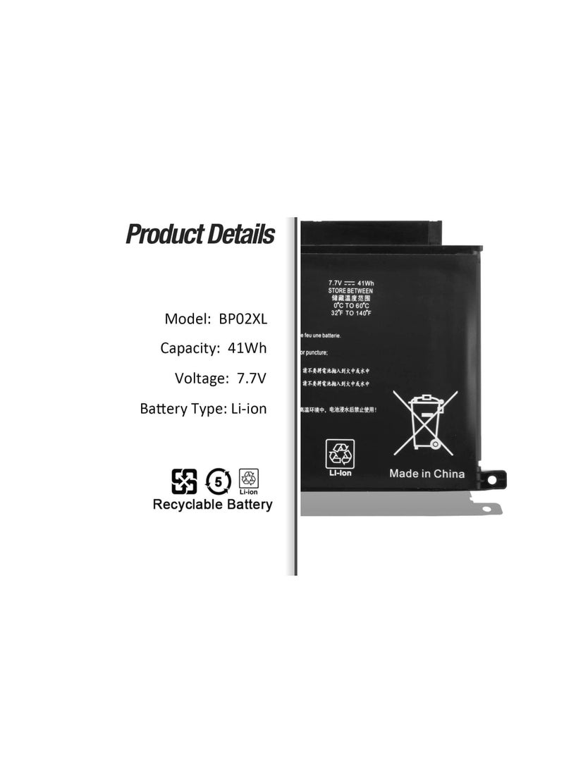 Terabyte 7.7V 41WH BP02XL BP02041XL Laptop Battery Compatible for HP PAVILION 15-AU000NE 15-AU000NL 15-AU000NR 15-AU000NT - Image 2