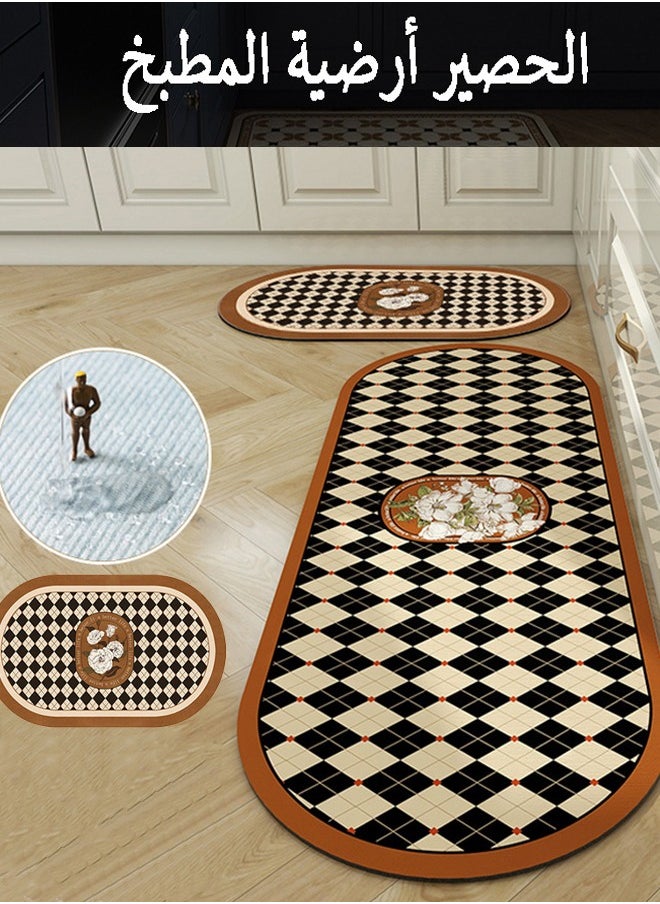 Generic - Kitchen Mat, Non-Slip Kitchen Rugs And Mats, Anti-Fatigue Hallway Kitchen Runner Rug Set Backing Floor Mat For Kitchen Laundry Sink Bathroom Office, Waterproof Non-Slip Kitchen Mats - Image 1