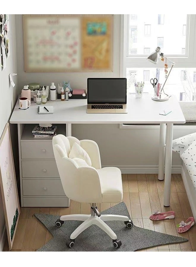 فاشون هوم مكتب كمبيوتر بتصميم عصري، مكتب دراسة بسيط مستطيل الشكل مع أدراج تخزين، طاولة محطة عمل لغرفة النوم والمكتب المنزلي، 120×48×73 سم - Image 3