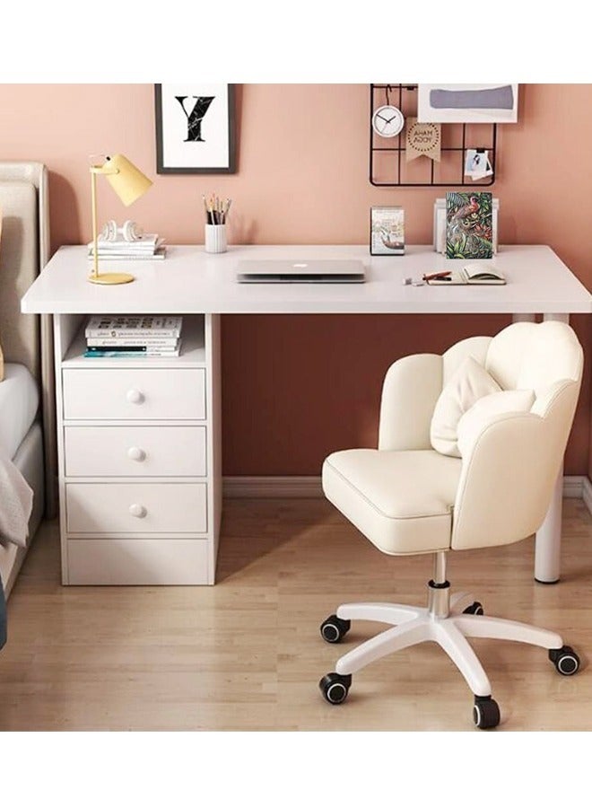 فاشون هوم مكتب كمبيوتر بتصميم عصري، مكتب دراسة بسيط مستطيل الشكل مع أدراج تخزين، طاولة محطة عمل لغرفة النوم والمكتب المنزلي، 120×48×73 سم - Image 5