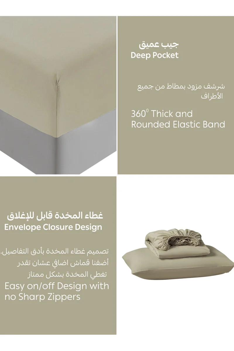 Donetella Bedding Fitted Sheet - Fits 120x200 Cm For Single Bed - 2 Pcs (1 Fitted Sheet and 1 Pillowcases) - 35 Cm Deep Pocket - Solid Bed Sheet