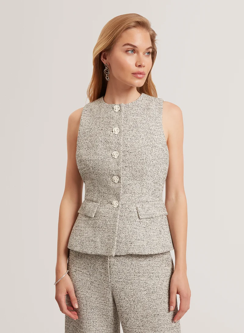 Ted Baker Tailored Boucle Fitted Waistcoat