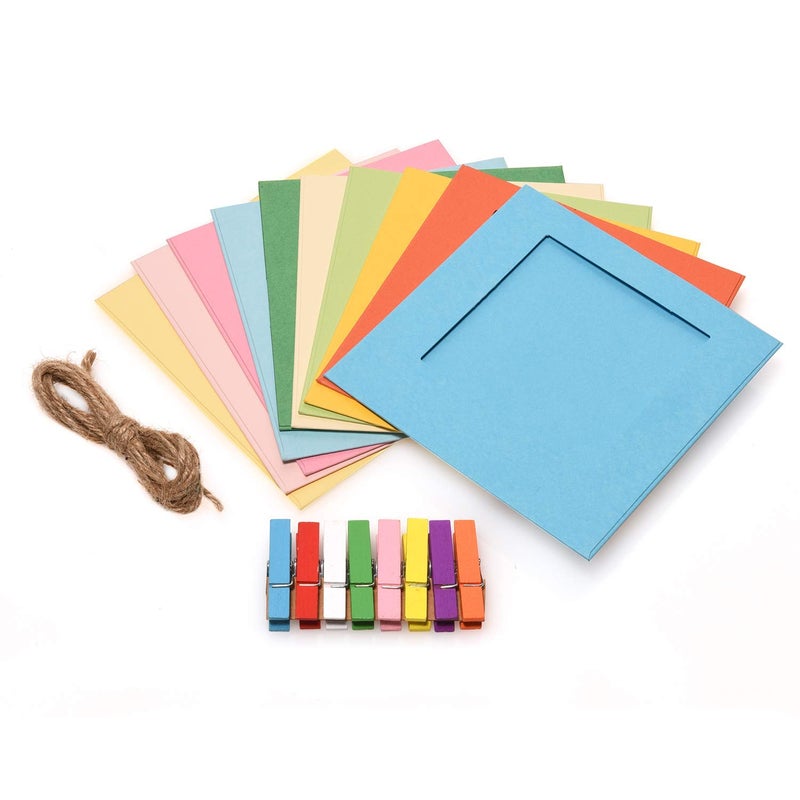 Zink Colorful Square Photo Frames for 2x3 Zink Paper Compatible with Kodak, Lifeprint, Polaroid, HP, Canon, Fujifilm 2x3 Photos