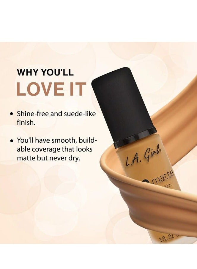 لا جيرل Pro Matte Longwear Foundation - GLM677 Soft Honey - Image 3
