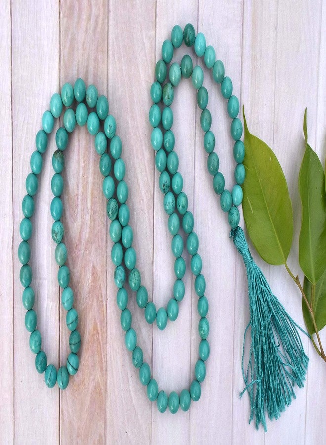 Pyramid Tatva Turquoise Meditation Mala – 108 Natural Size 8mm Crystal Beads for Focus, Healing & Spiritual Growth - Image 4