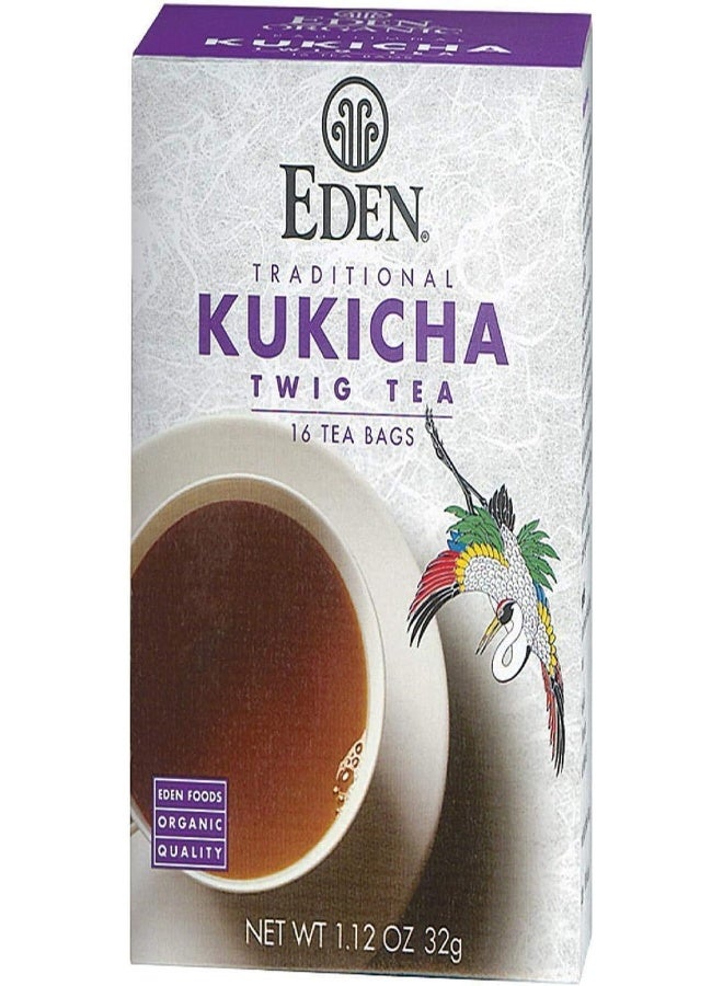 Eden Twig Tea, Tea Bags, Kukicha, Organic 1.12 oz Boxes - Image 2