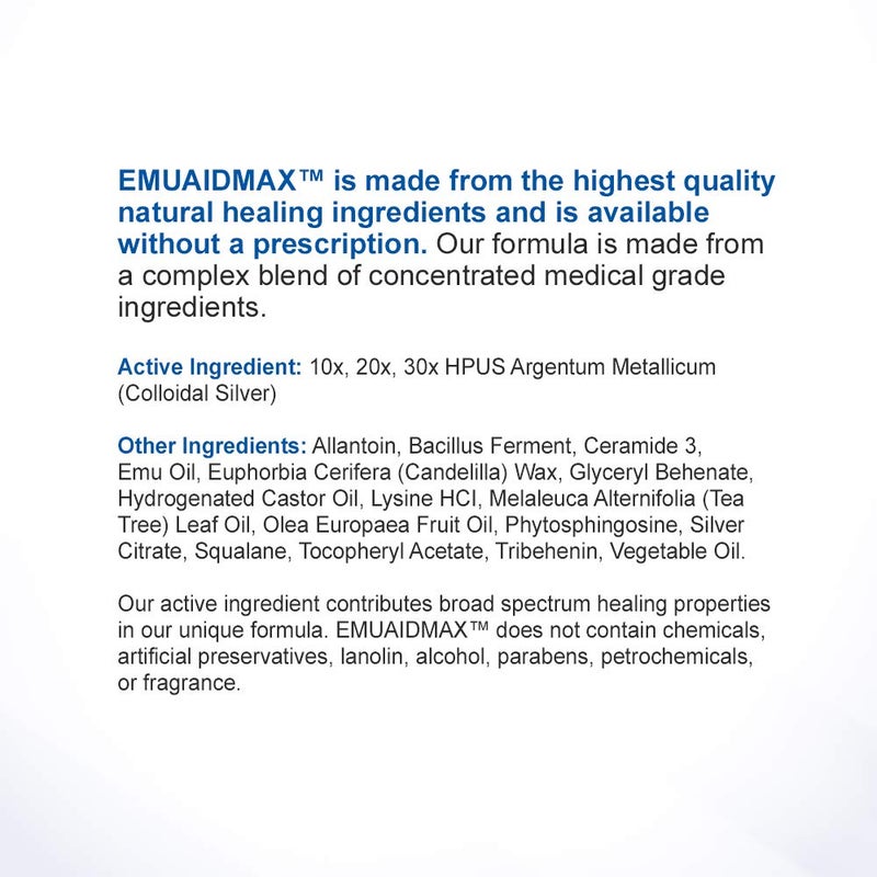 emuaid EMUAIDMAX Eczema Ointment, Maximum Strength Soothing Relief for Eczema, Psoriasis, Athlete’s Foot, Jock Itch, Rashes, Itchy, Dry, Irritated Skin and Minor Skin Irritations, 16oz - Image 5