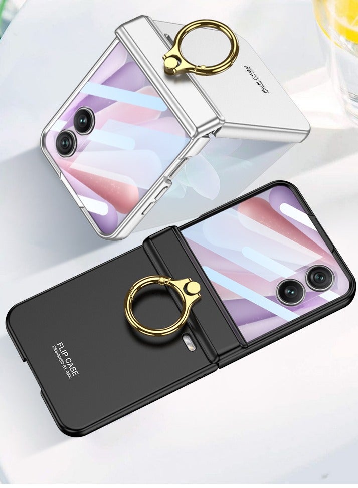 عام غطاء لهونور ماجيك V فليب 2 مع فيلم واقي أمامي وحامل حلقي وواقي مغناطيسي ومفصل، غلاف صلب رفيع مقاوم للصدمات من البلاستيك الصلب لهونور ماجيك V فليب 2. - Image 4