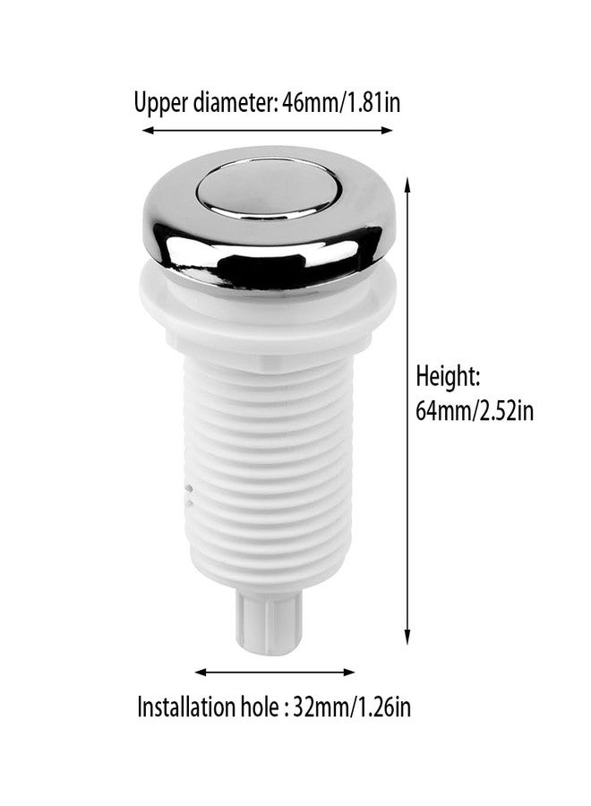 DENPETEC Tub Spa Massage Bath Garbage Disposal Air Push Button Garbage Disposal Sink Top Air Switch Button (White,Size:32mm) - Image 3