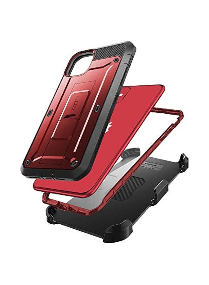 SUPCASE Unicorn Beetle Pro Series Case Designed For iPhone 11 6.1" (2019 Release), Full-Body Rugged Holster Case With Built-in Screen Protector & Kickstand & Belt-Clip - MetallicRed - Image 2