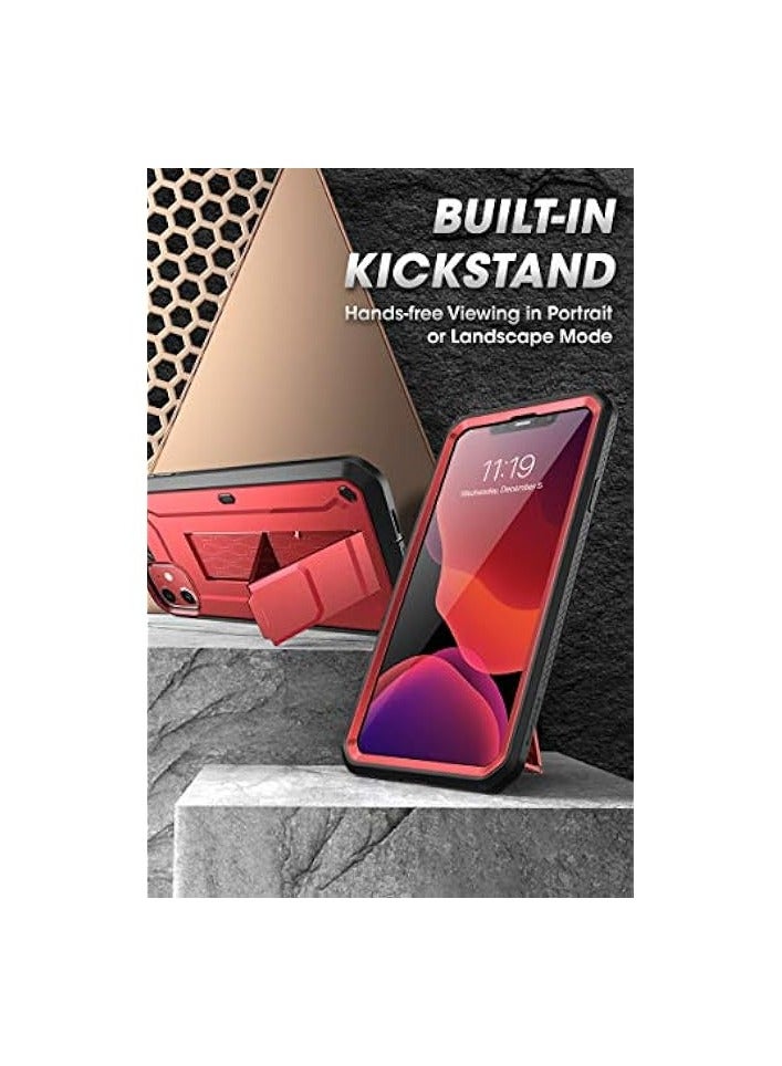 SUPCASE Unicorn Beetle Pro Series Case Designed For iPhone 11 6.1" (2019 Release), Full-Body Rugged Holster Case With Built-in Screen Protector & Kickstand & Belt-Clip - MetallicRed - Image 4