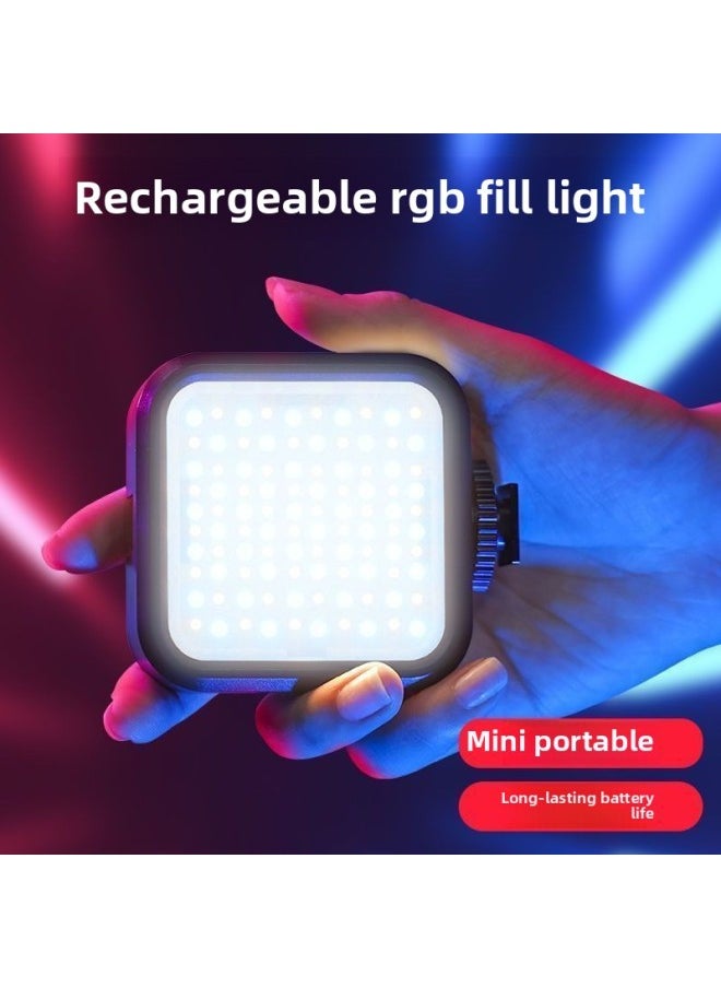 Generic Mobile Phone Fill Light Camera Special Mini Portable Ultra-long Endurance Camera Video Beauty Led Pocket Lamp Batch-Specifications:[rgb Charging Full Color Model] Fill Light + Clip  - Image 4
