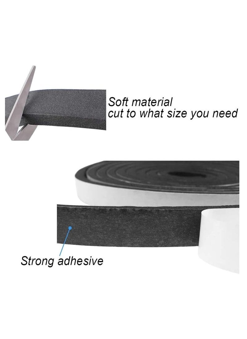 RATSAW - 2 Pack Self Adhesive Door Window Insulation Seal Foam Tape Insulation Tape Weather Stripping for Doors and Windows Sound Proof Soundproofing Door Seal - Image 1