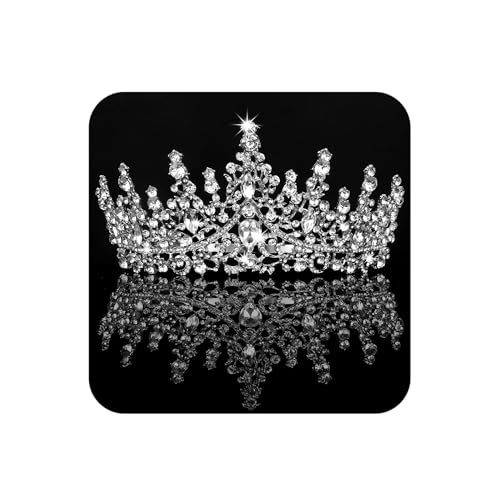 Cocide تاج كوكيد وتاج للنساء تاج ملكة كريستالي تاج رينستون للبنات العرائس إكسسوارات شعر لحفلات الزفاف وأعياد الميلاد وحفلات التخرج - Image 1