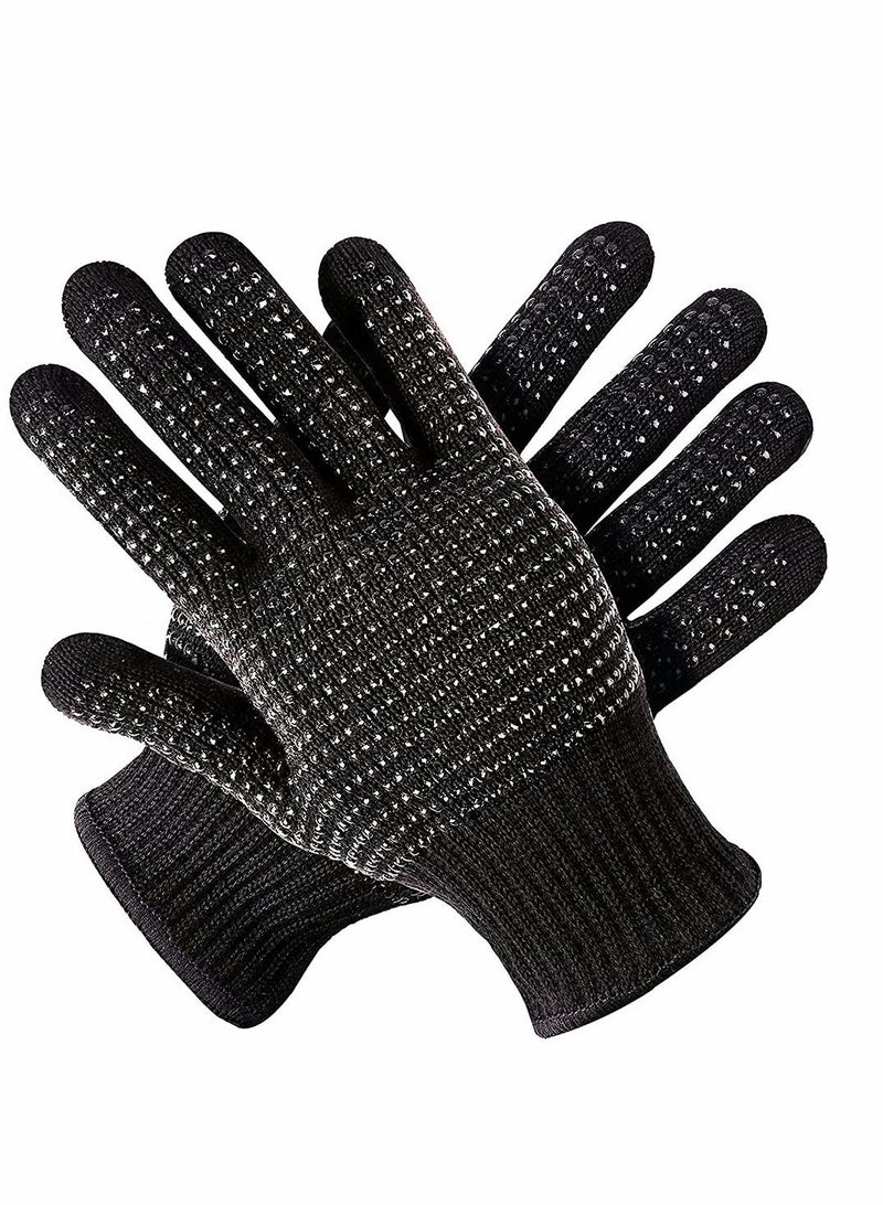 KASTWAVE Heat Resistant Gloves Silicone Non Slip Gloves for Hair Styling Fit for All Hand Size, DELFINO Professional Heat Resistant Mitts For Hot Hair Styling Curling Iron Wand Flat Iron Hair Straightener - Image 1