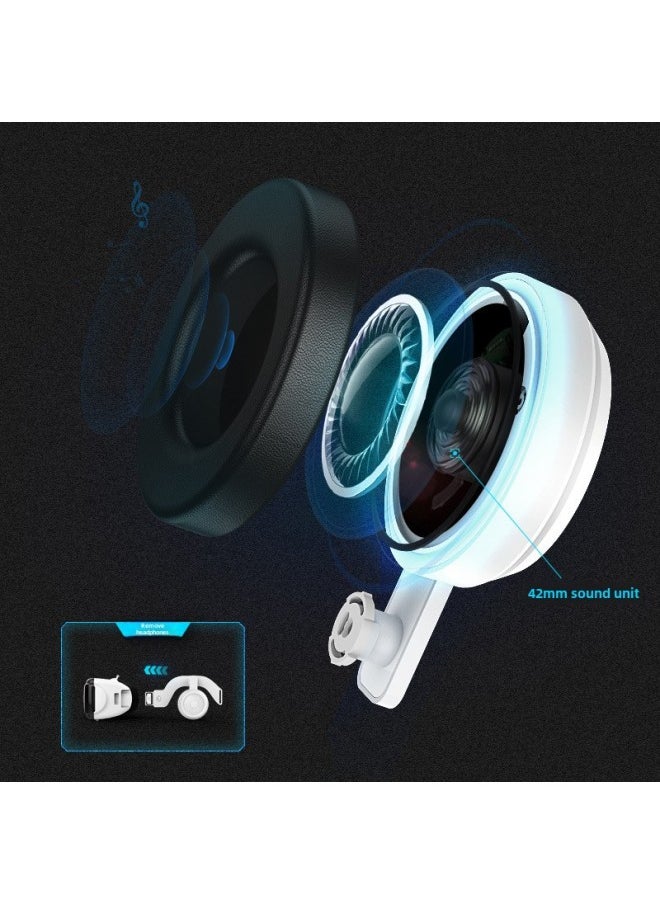 Generic Thousand Magic Mirror Private Model Vr Glasses 3D Virtual Reality Headset With HiFi Headphones Gifts-Color:G06B  - Image 4
