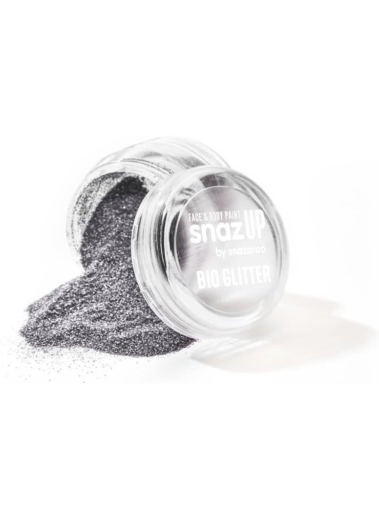 Snazaroo - Snazaroo Fine Bio Glitter, 5g (.17-oz) Tub, Silver - Image 1