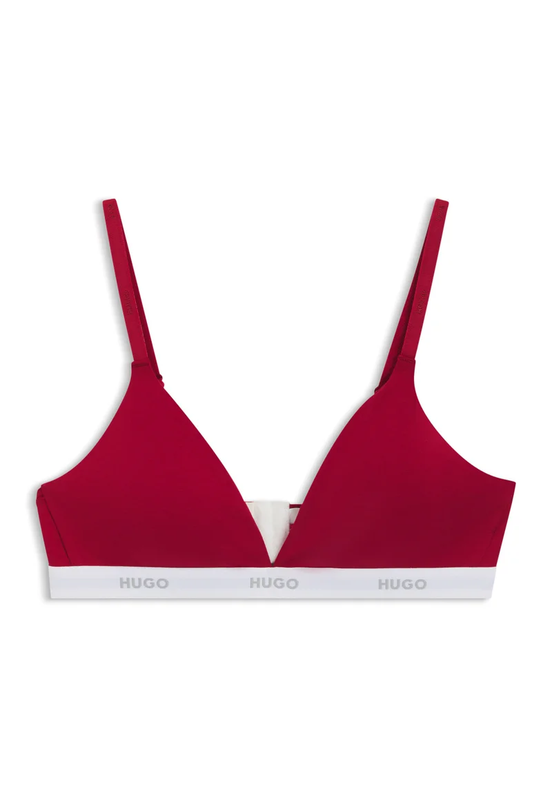 هوجو حمالة صدر قطنية مطاطية مثلثة بشعار مطاطي