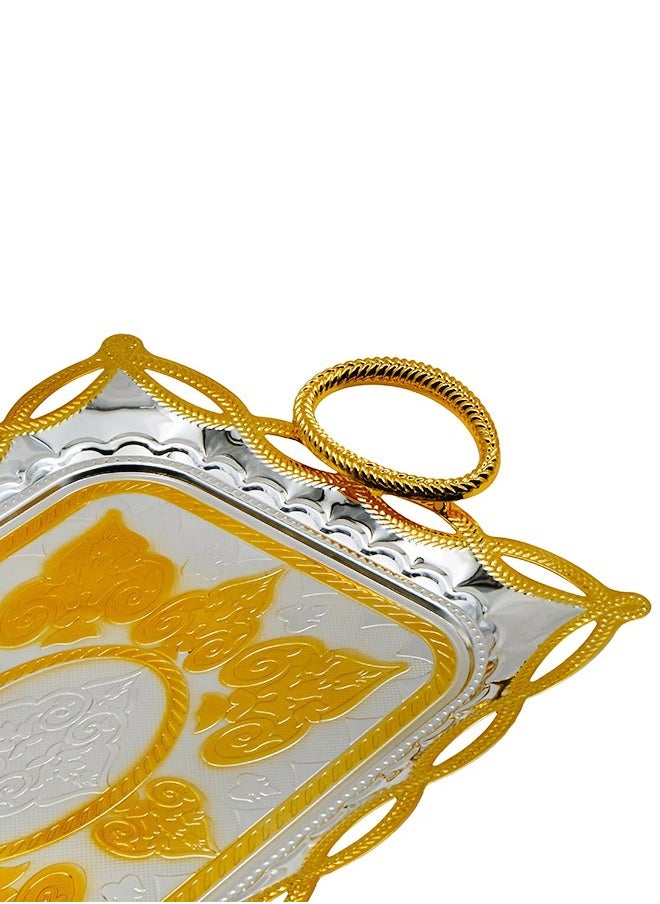 BASURRAH 3 Pieces Steel Serving Tray Set  - Image 3