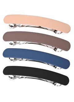 Fsmiling Hair Barrettes for Women French Hair Barrette Clip Medium Matte Hair Clips Barrette No Slip Hair Accessories 4Pack
