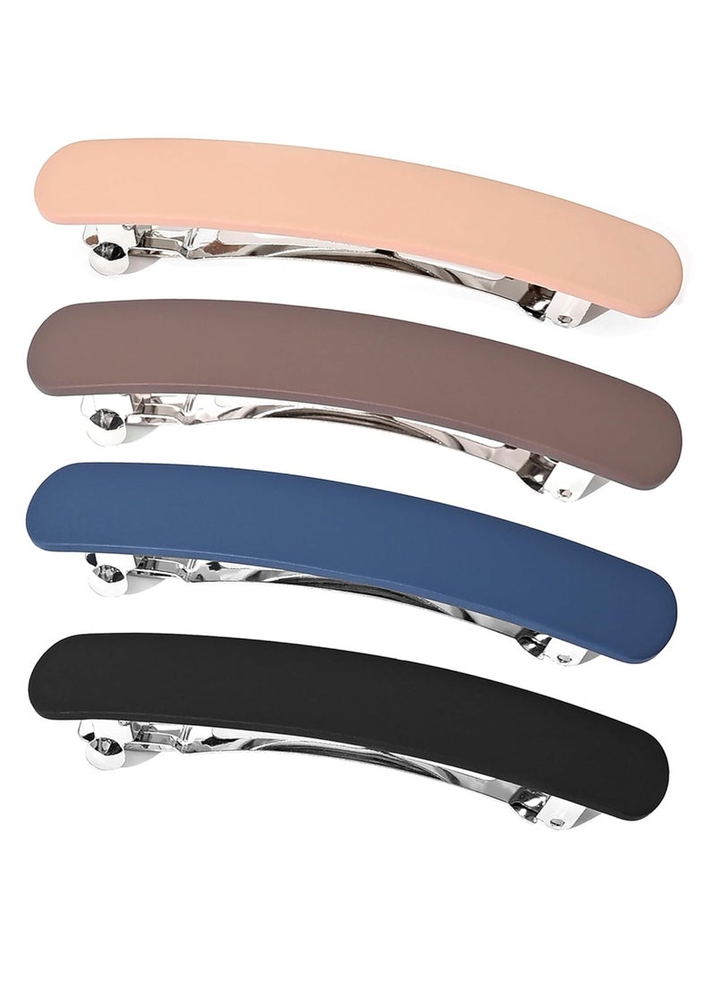 Fsmiling - Fsmiling Hair Barrettes for Women French Hair Barrette Clip Medium Matte Hair Clips Barrette No Slip Hair Accessories 4Pack - Image 1