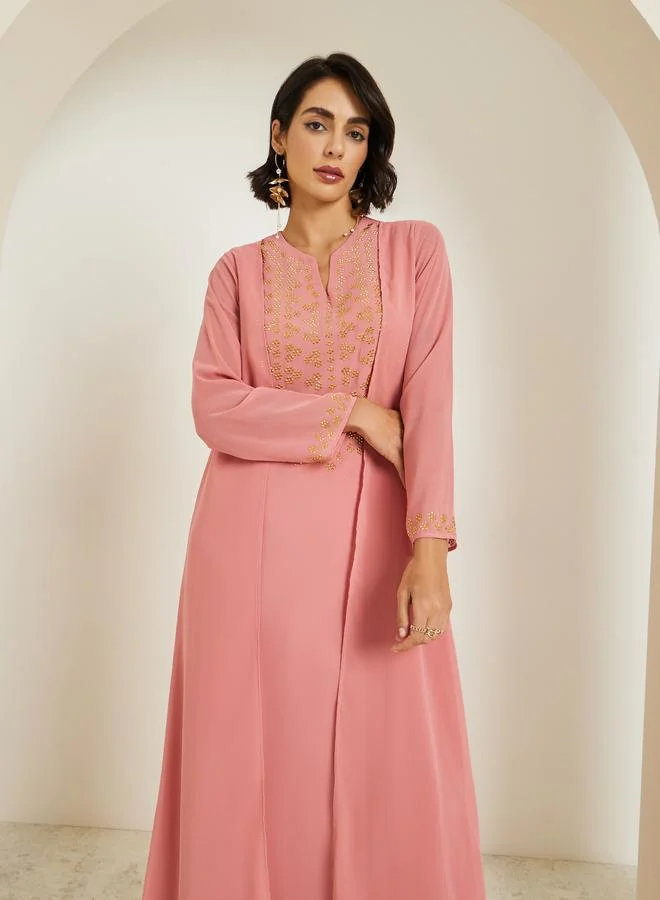 Amirah Women Crystal Embellished Jalabiya