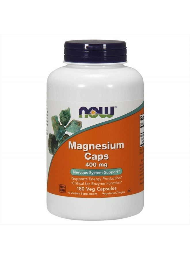 now Magnesium 400mg, 180 Veg Capsules - Image 1