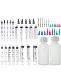 CIETER 20 Pack Dispenser and 30ml+50ml Glue Bottle, 1ml, 3ml, 5ml, 10ml, Dispenser, 14ga, 16ga, 18ga, 20ga, 22ga, 25ga dispensing head and Caps, for Refilling and Measuring Liquids  - Image 1