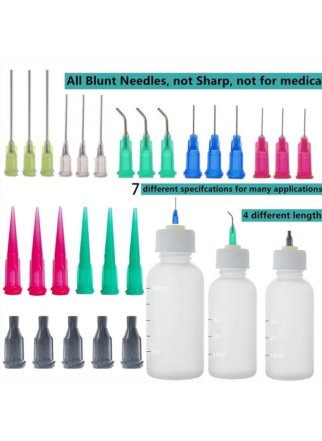 CIETER - 20 Pack Dispenser and 30ml+50ml Glue Bottle, 1ml, 3ml, 5ml, 10ml, Dispenser, 14ga, 16ga, 18ga, 20ga, 22ga, 25ga dispensing head and Caps, for Refilling and Measuring Liquids - Image 1