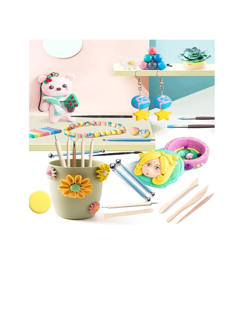 Y&D Ball Stylus Dotting Silicone Sculpting Kit - Polymer Clay Sculptures Tools Rubber Tip Pens for Pottery Rock Painting Ceramics Doll Modeling Carving Embossing Paper Flowers 24pcs  - Image 4