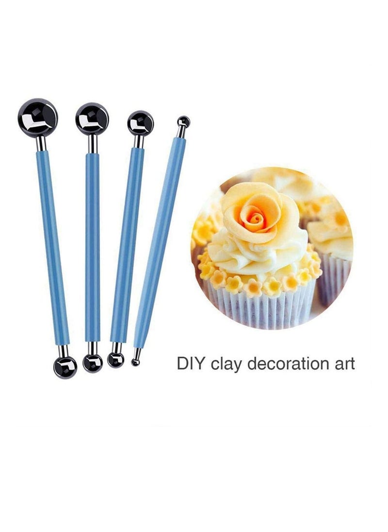 Y&D Ball Stylus Dotting Silicone Sculpting Kit - Polymer Clay Sculptures Tools Rubber Tip Pens for Pottery Rock Painting Ceramics Doll Modeling Carving Embossing Paper Flowers 24pcs  - Image 2