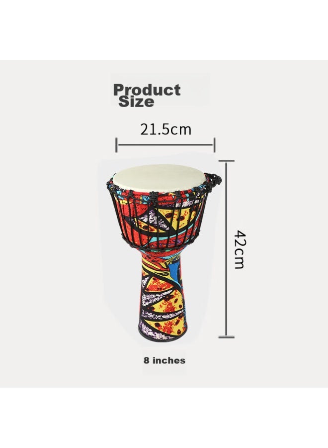 Mosen 8-inch Lightweight African Drum, Abs Material, Children's Beginner Practice Lijiang Hand Drum, No Tuning Required, Maple Leaf Red - Image 3