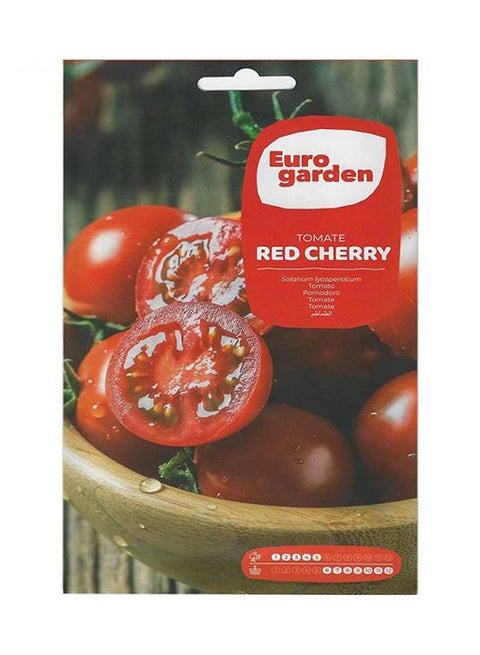 بذور طماطم شيري يورو جاردن – بذور خضروات عالية الإنتاج لطماطم شيري حلوة للزراعة المنزلية وحدائق الشرفات، إنبات سريع، عضوية غير معدلة وراثياً للزراعة في الأصص والحدائق