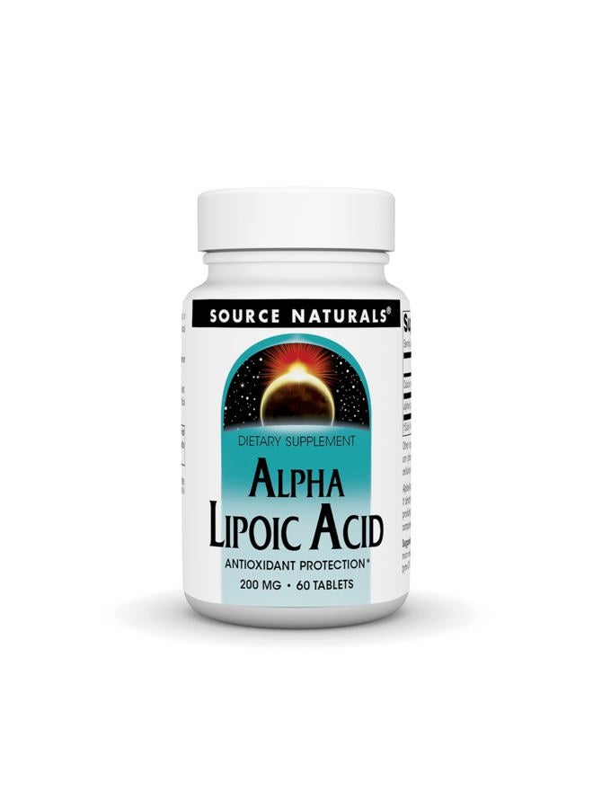 Source Naturals Alpha Lipoic Acid 200mg, 60 tabs - Image 1