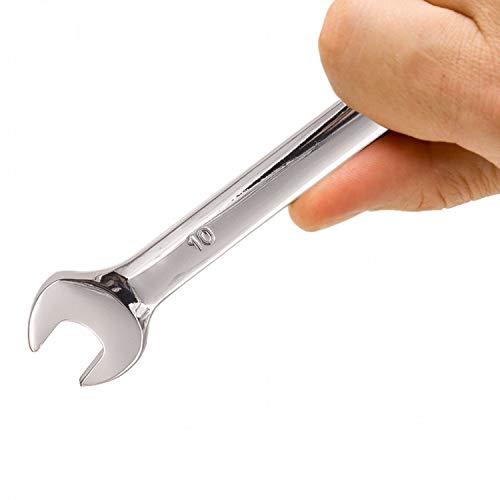 KINJOEK 2 PCS 10mm 12PT Ratchet Wrench, Metric Ratcheting Wrench Set with 5° Movement and 72 Teeth for Projects with Tight Space - Image 5
