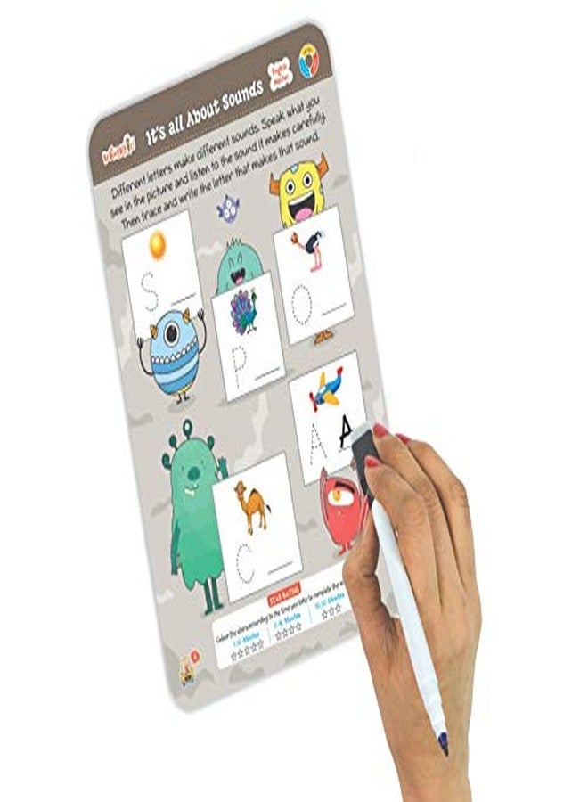 Braintastic Educational Game: English Master (6-99 Years) / Write & Wipe Reusable Activity Sheets/Kids Toy/Free Puzzle - Image 5