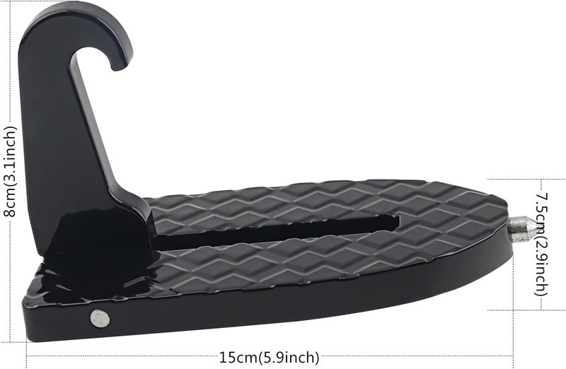 Chelhead Car Pedal Door Step Folding Ladder Hook Footrest Car Accessories Easy Access Roof Suitable for SUV, RV, Business Car, Family Car - Image 2