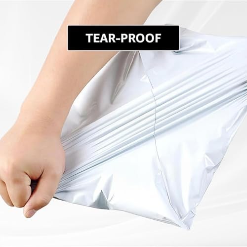 Securement Courier Bags with Pod - 55 Microns Ecommerce Packaging, Envelopes, Pouches & Covers -, 24 x 26 Inch, White and Black, Pack of 100 - Image 3