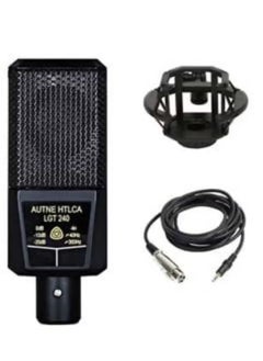 LGT240 Condenser Microphone – Studio Cardioid Directional Audio Mic for PC, Computer, Camera, Live Broadcast, and Recording, Clear Sound & Professional Quality for Content Creators & Podcasters